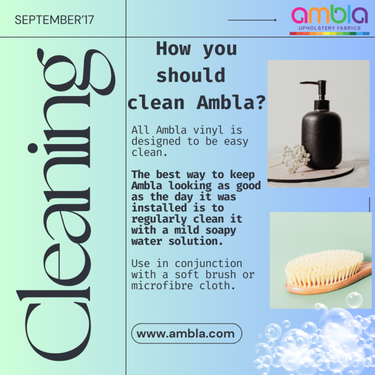 How to Clean Ambla?… Ambla Contract Upholstery and Plastic Coated Fabric